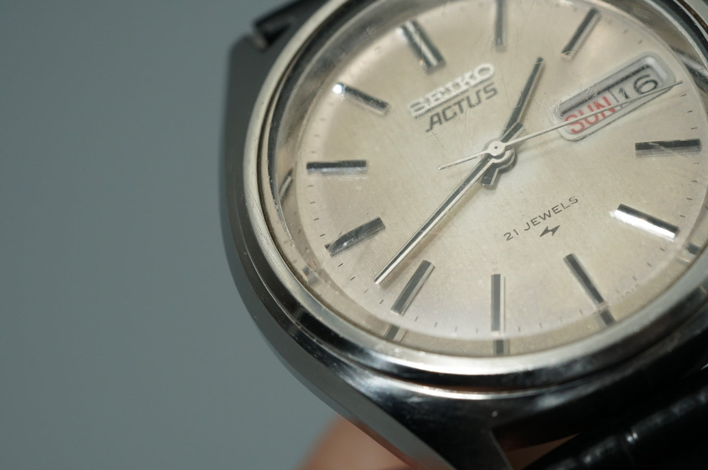 Work for Parts Vintage 1970s SEIKO ACTUS 7019-7430 Auto Silver 38mm Mens Watch