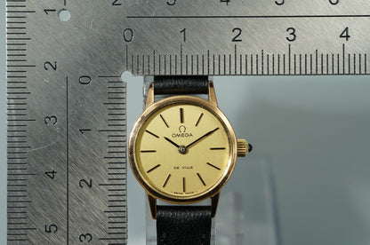 *N MINT* Vintage 1970s OMEGA De Ville Cal.625 Hand Wind Gold 20mm Women Watch