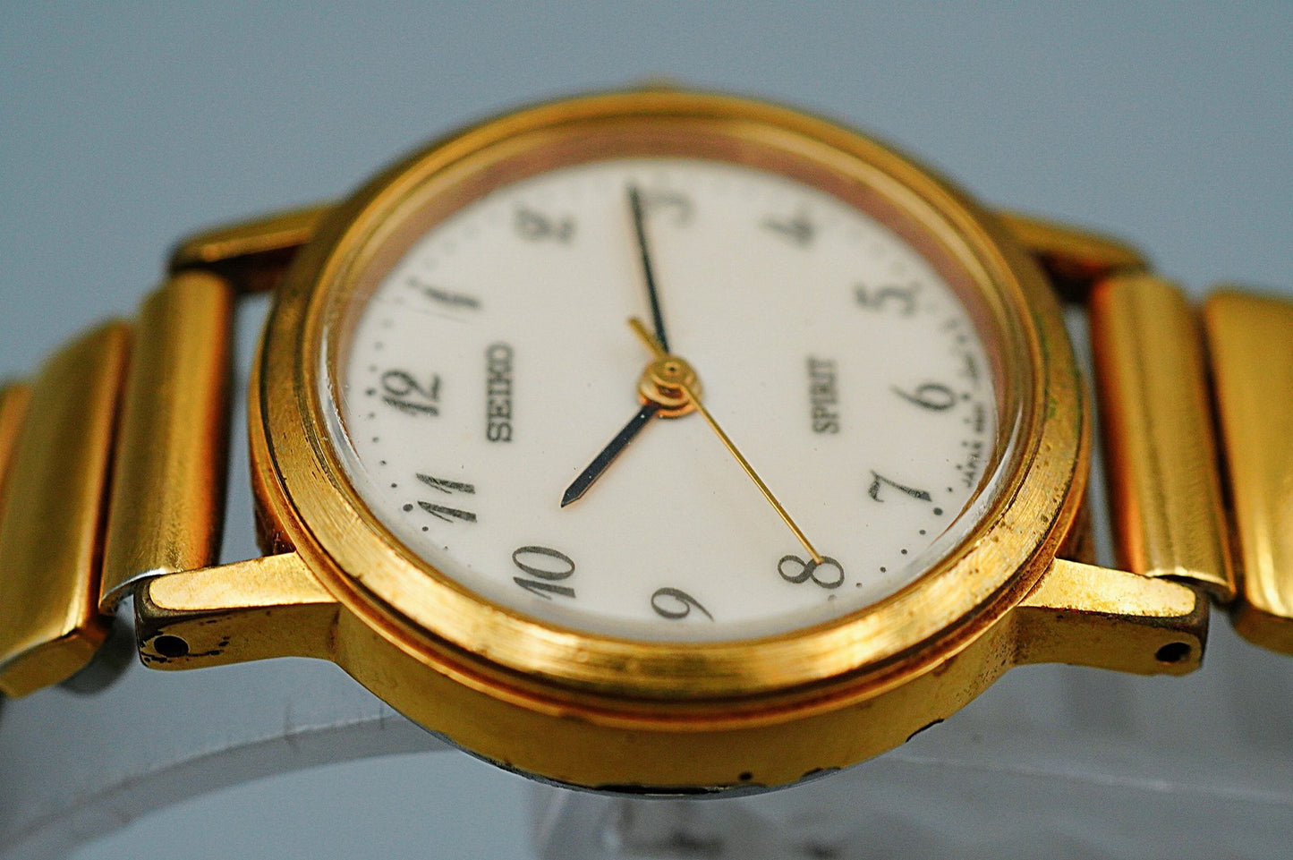 *Exc+5* Vintage 1999 SEIKO SPIRIT 4N21-0640 Quartz White Round 22mm Women Watch