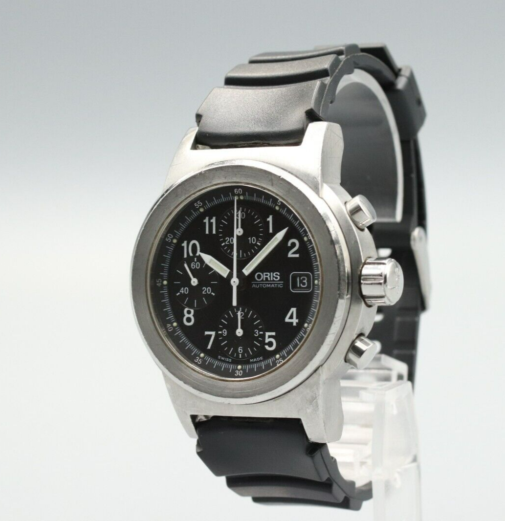 *NEAR MINT* Vintage ORIS Big Crown 7511 Automatic Black Dial Round Mens Watch