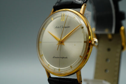 *Exc+5* Vintage SEIKO 15026E Hand Winding Silver Dial Round 35mm Mens Watch