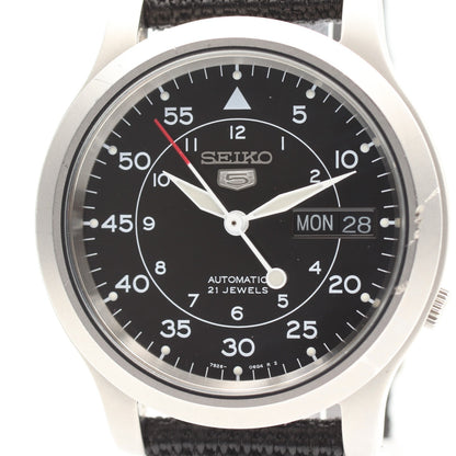 *Exc+5* SEIKO Seiko 5 7S26-02J0 Automatic Black Dial Day Date 38mm Mens Watch