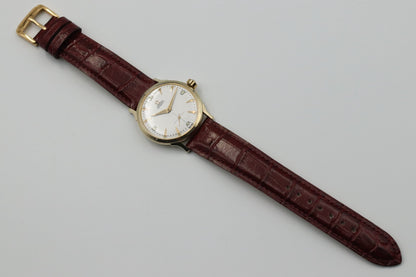 Serviced! OMEGA Cal.344 Automatic 14k Small Second White Dial 33mm Mens Watch