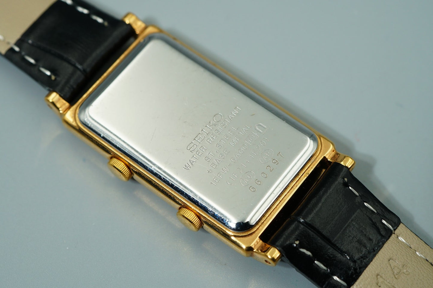 *N MINT* Vintage 1996 SEIKO NOIE 1EFW-5A00 Qz White Dial Square 20mm Women Watch