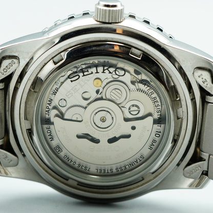 *MINT* Vintage SEIKO 5SPORTS 7S36-04N0 AT Black Dial Round 42mm Mens Watch