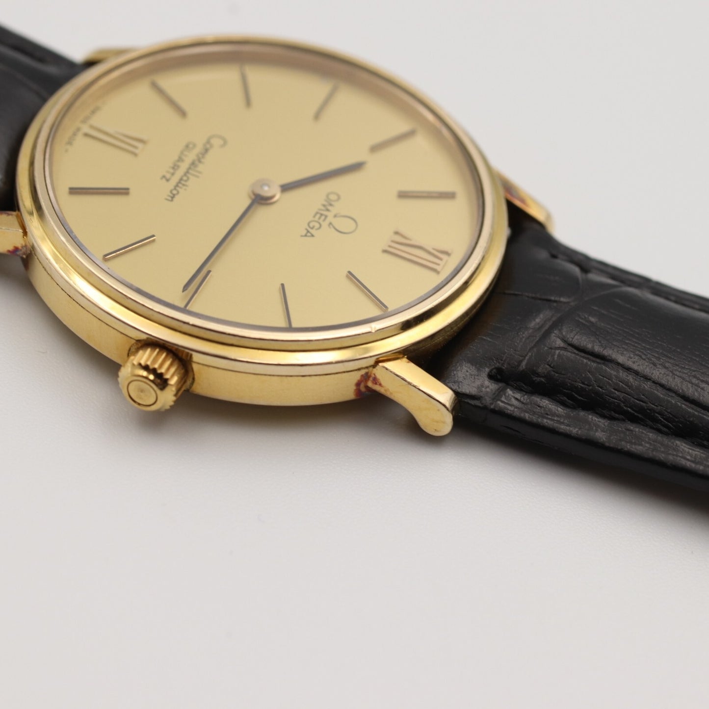 *Exc+5* Vintage 1979 OMEGA Constellation Cal.1330 Qz Gold Round 33mm Mens Watch