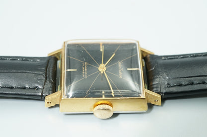 *Exc+5* Vintage SEIKO DIASHOCK 5292 Hand Wind Black Dial Square 22mm Women Watch