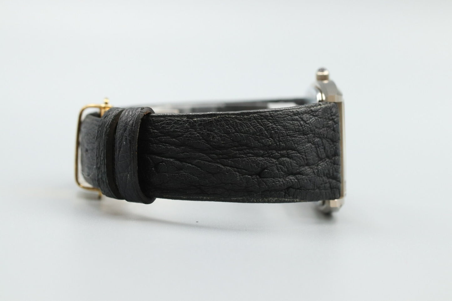 Vintage 1981 [N MINT+3] SEIKO Dolce 6030-5320 Quartz Tank Roman Black Dial JAPAN