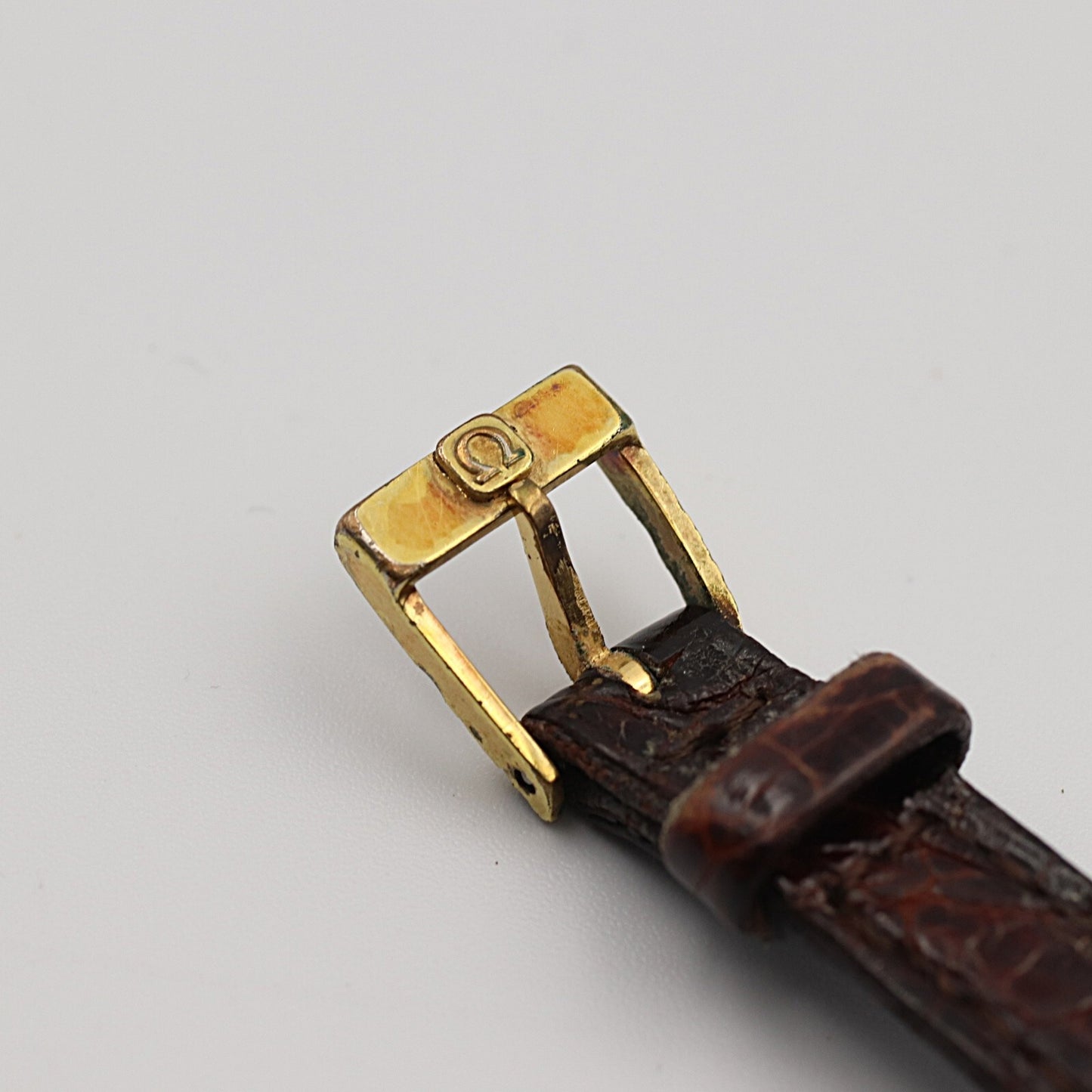 *NEAR MINT* Vintage 1986 OMEGA De Ville Cal.1387 Qz Gold Square 20mm Women Watch