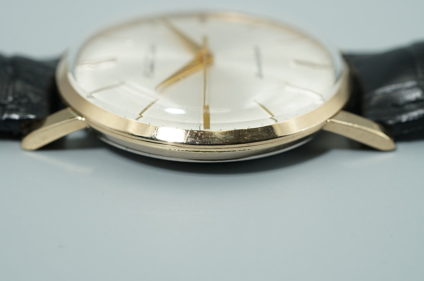 *N MINT* Vintage 1961 SEIKO Crown J15002 Hand Wind Silver Round 35mm Mens Watch