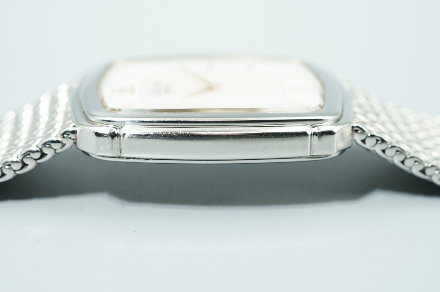 *N MINT* Vintage 1997 SEIKO CREDOR 5A74-3D20 Qz White Rectangle 27mm Women Watch