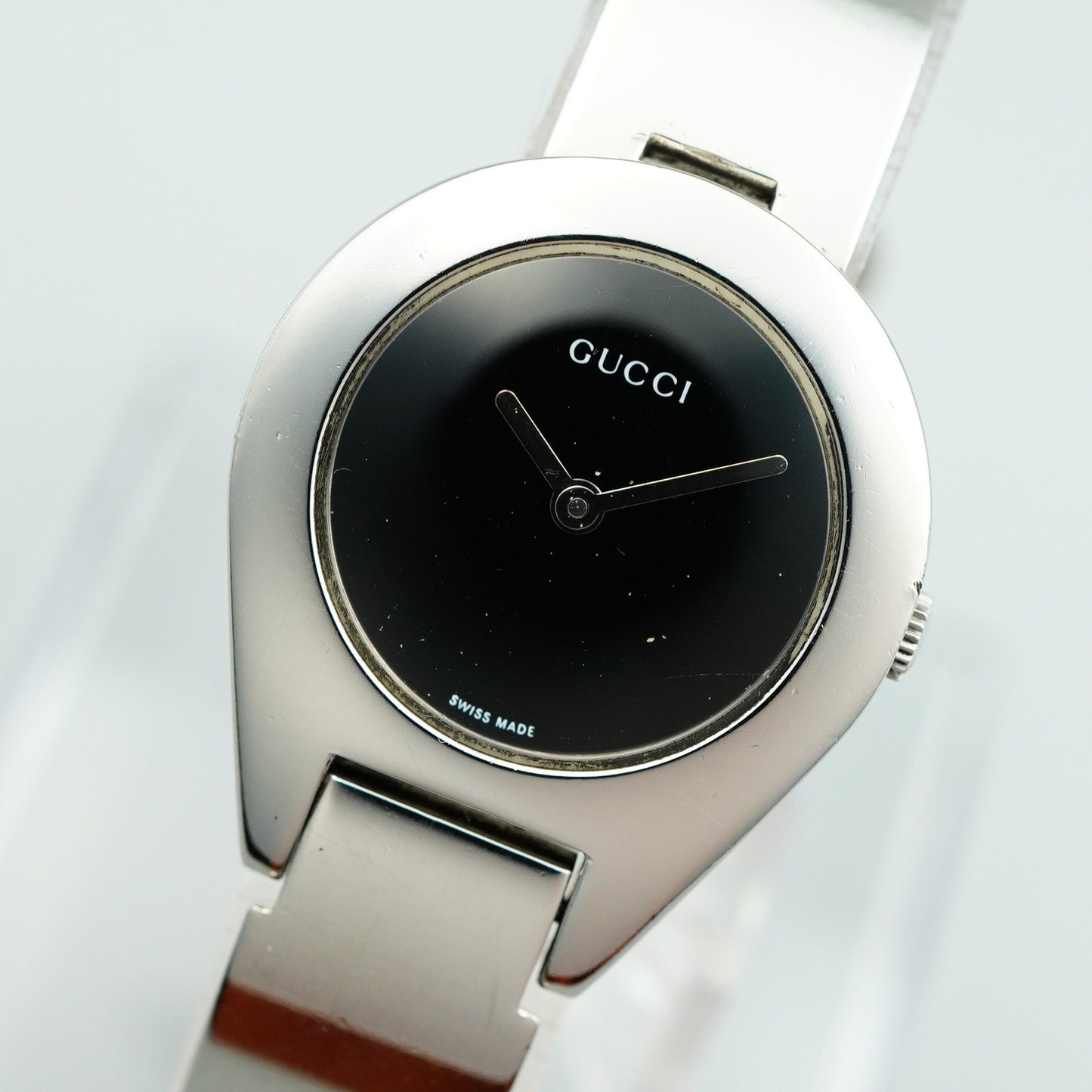 *Exc+5* GUCCI 6700L Quartz Black Dial Round 26mm Women,Ladies Watch