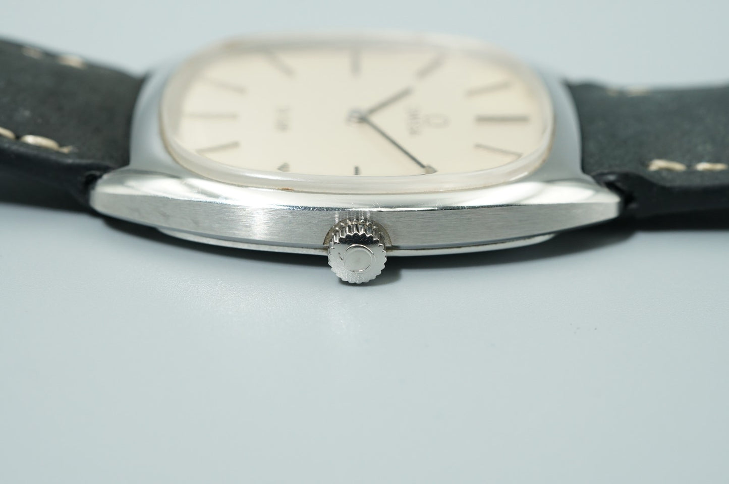 *N MINT* Vintage 1975 OMEGA De Ville Cal.625 Hand Wind Silver Square Mens Watch