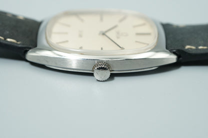 *N MINT* Vintage 1975 OMEGA De Ville Cal.625 Hand Wind Silver Square Mens Watch