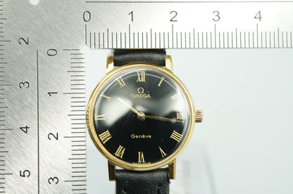 *NEAR MINT* Vintage 1975 OMEGA Geneve Cal.625 Hand Wind Black 25mm Women Watch