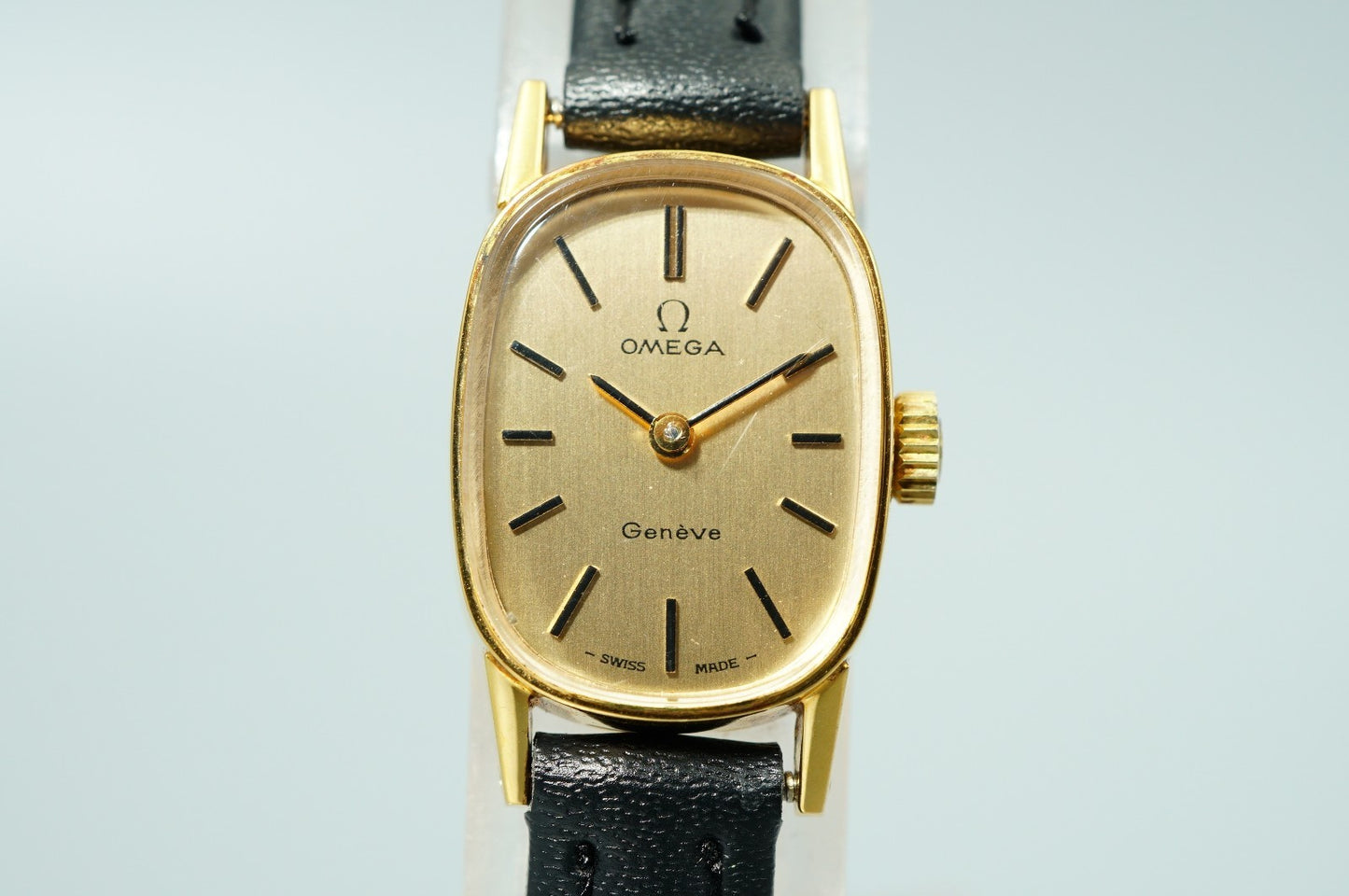 *N MINT* Vintage 1971 OMEGA Geneve Cal.485 Hand Wind Gold Oval 15mm Women Watch