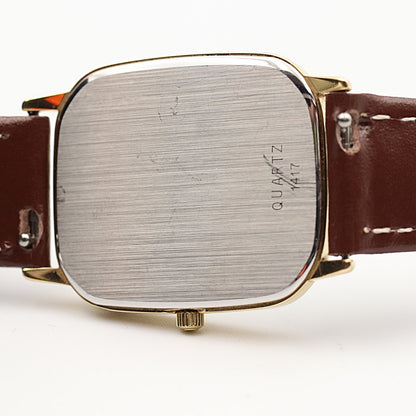 *NEAR MINT* Vintage 1979 OMEGA De Ville Cal.1417 Qz White Square 27mm Mens Watch