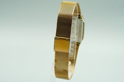 *NEAR MINT* Vintage 1986 SEIKO Dolce 9531-5160 Qz Gold  Square 28mm Women Watch