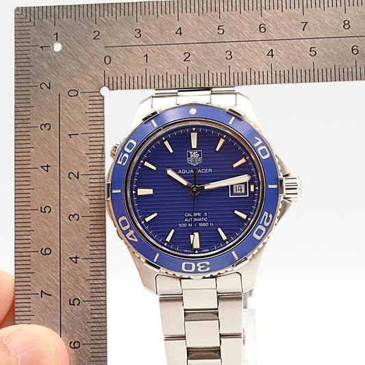 *N MINT* TAG HEUER Aquaracer BA0830 WAK2111 Automatic Blue Dial 42mm Mens Watch