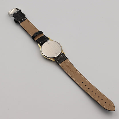 *NEAR MINT* Vintage 1977 OMEGA De Ville Cal.1365 Qz Black Roman 33mm Mens Watch