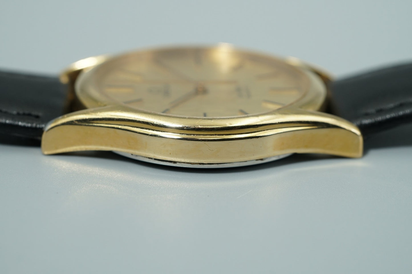 N MINT Vintage 1983 OMEGA De Ville Cal.1336 Ref.191.0096 Qz Gold 32mm Mens Watch