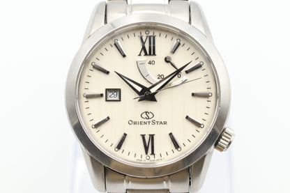 *N MINT* Vintage ORIENT STAR EL00-C0-B Automatic White Dial 40mm Mens Watch