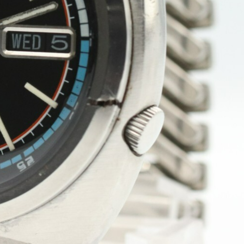 *Exc+4* Vintage SEIKO 5 SPORTS 7019-6040 Automatic Black Dial Mens Watch JAPAN
