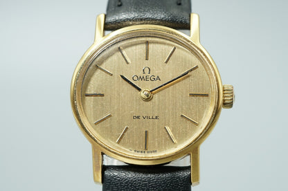 NEAR MINT Vintage 1958 OMEGA De Ville Cal.625 Hand Winding Gold 24mm Women Watch