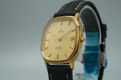 *Exc+4* Vintage 1970 OMEGA De Ville Cal.1332 Quartz Gold Octagon 31mm Mens Watch