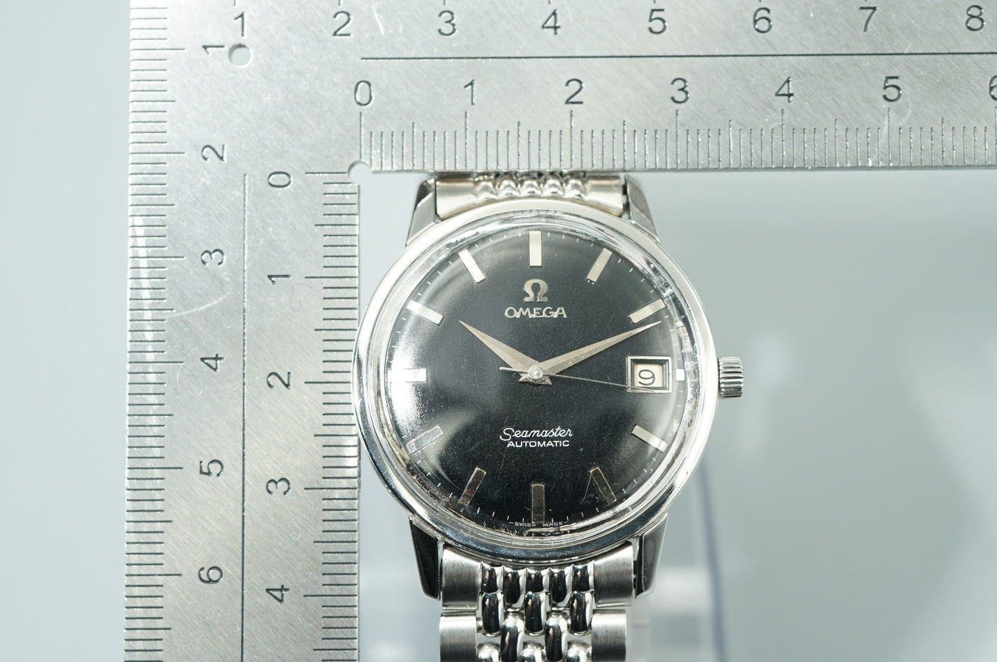 N MINT Vintage 1963 OMEGA Seamaster Cal.562 Automatic Black Dial 34mm Mens Watch
