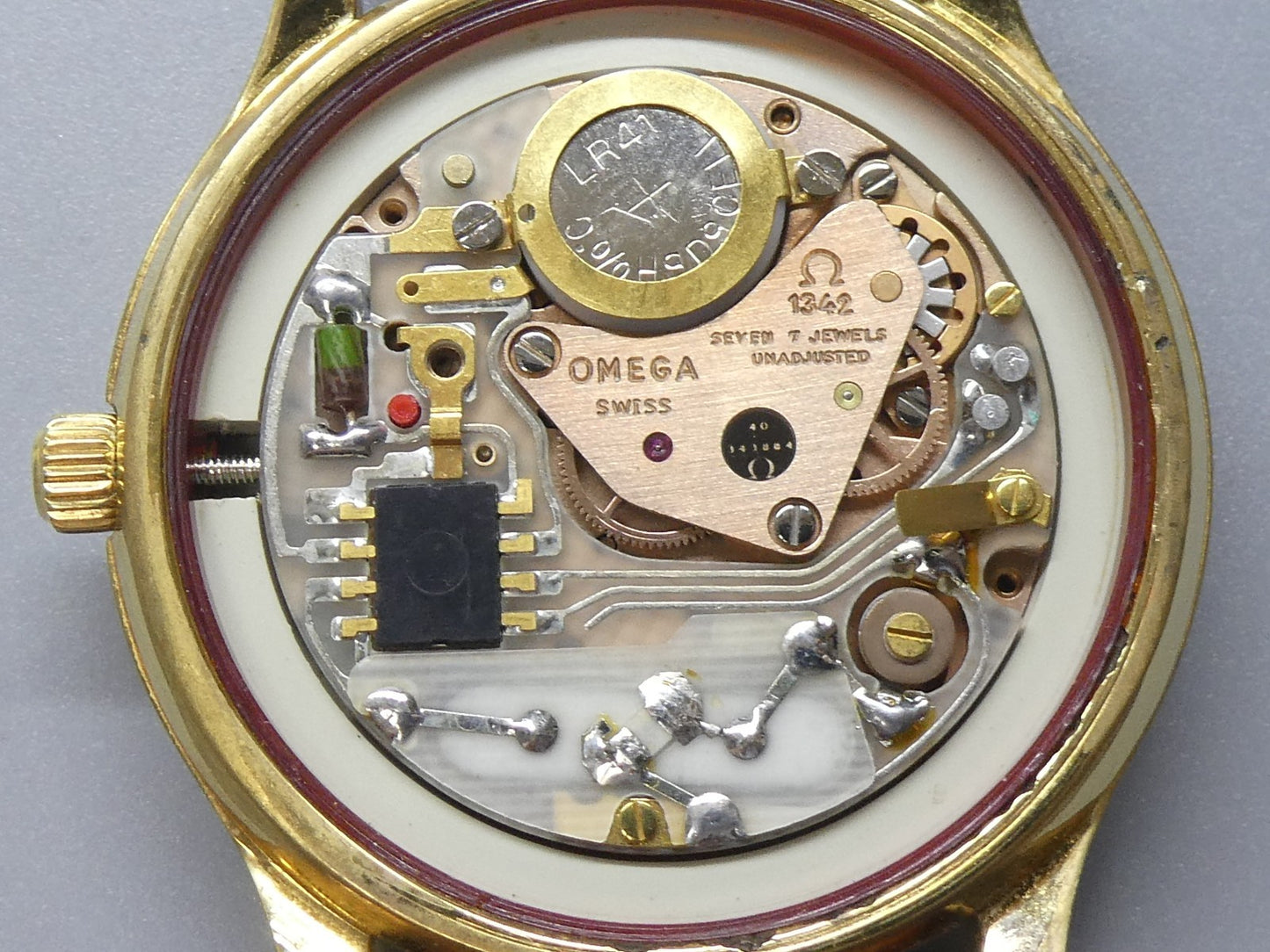 *NEAR MINT* Vintage 1977 OMEGA Seamaster Cal.1342 Qz Gold Round 36mm Mens Watch