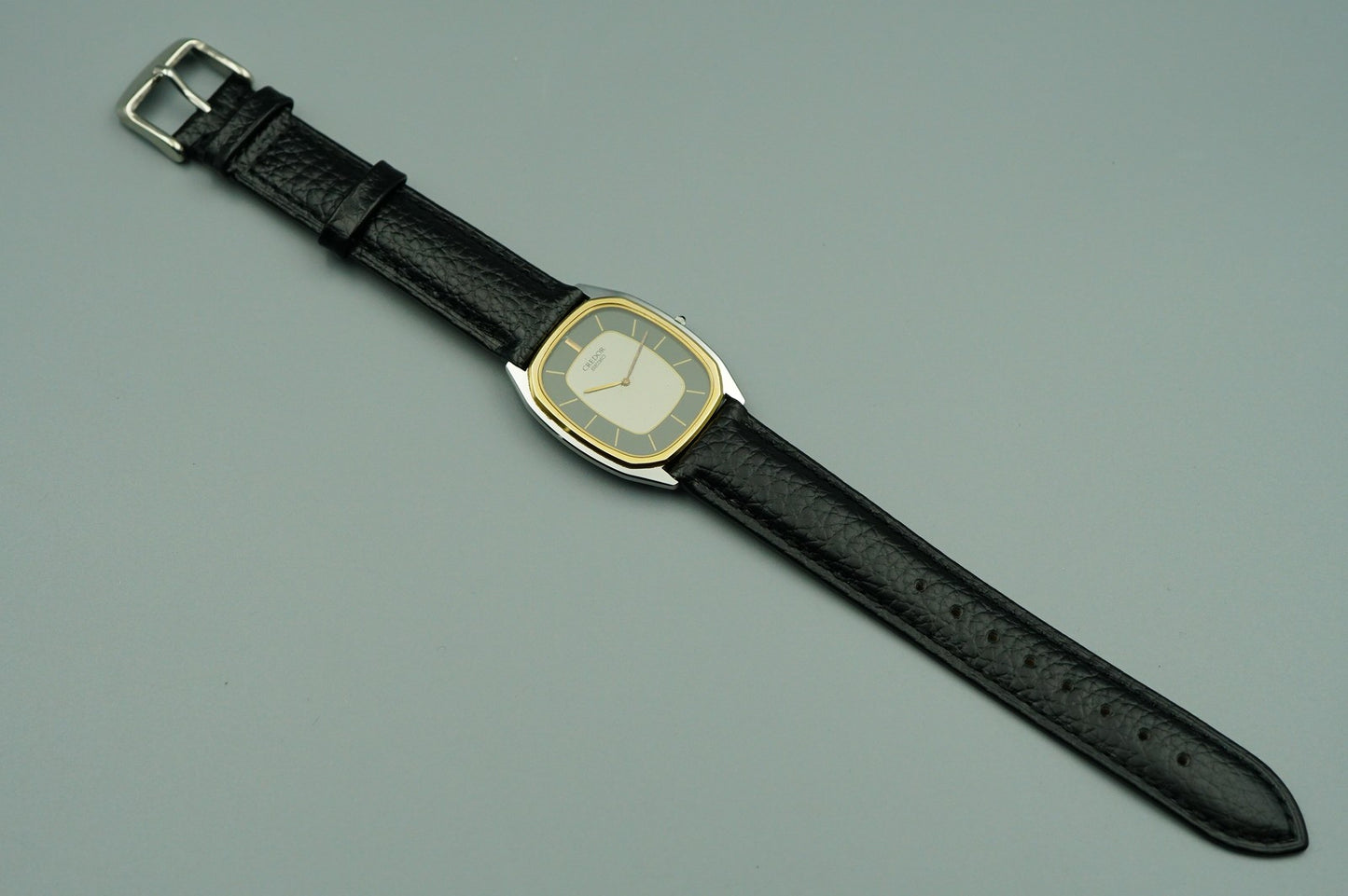 *Exc+5* 14K Vintage 1978 SEIKO CREDOR 6730-5081 Qz Gray Square 29mm Women Watch