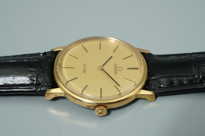 N MINT Vintage 1979 OMEGA De Ville Cal.625 Hand Wind Gold Round 32mm Mens Watch