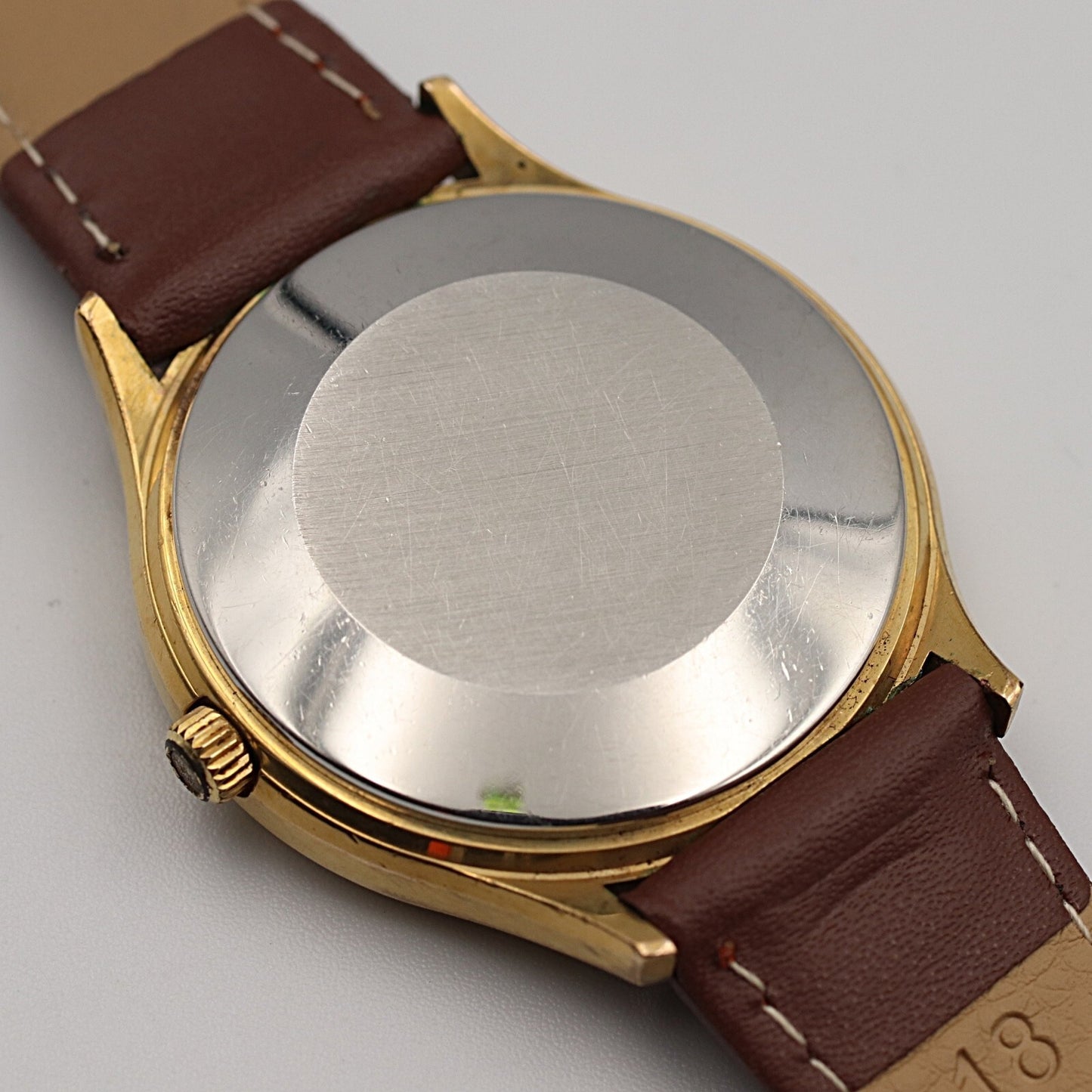 *Exc+5* Vintage 1980 OMEGA De Ville Cal.1325 Qz Gold Dial Round 35mm Mens Watch