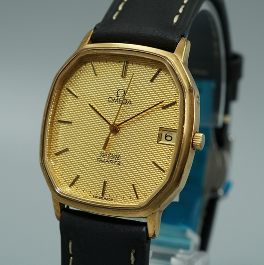 *Exc+4* Vintage 1970 OMEGA De Ville Cal.1332 Quartz Gold Octagon 31mm Mens Watch