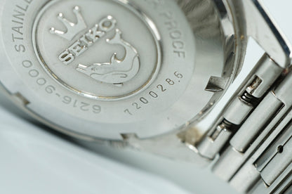 *Exc+4* Vintage 1967 SEIKO SEIKOMATIC 6216-9000 Automatic Silver 37mm Mens Watch