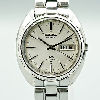 Exc+5 Vintage 1970s SEIKO Lord Matic 5606-7150 Auto White Round 36mm Mens Watch