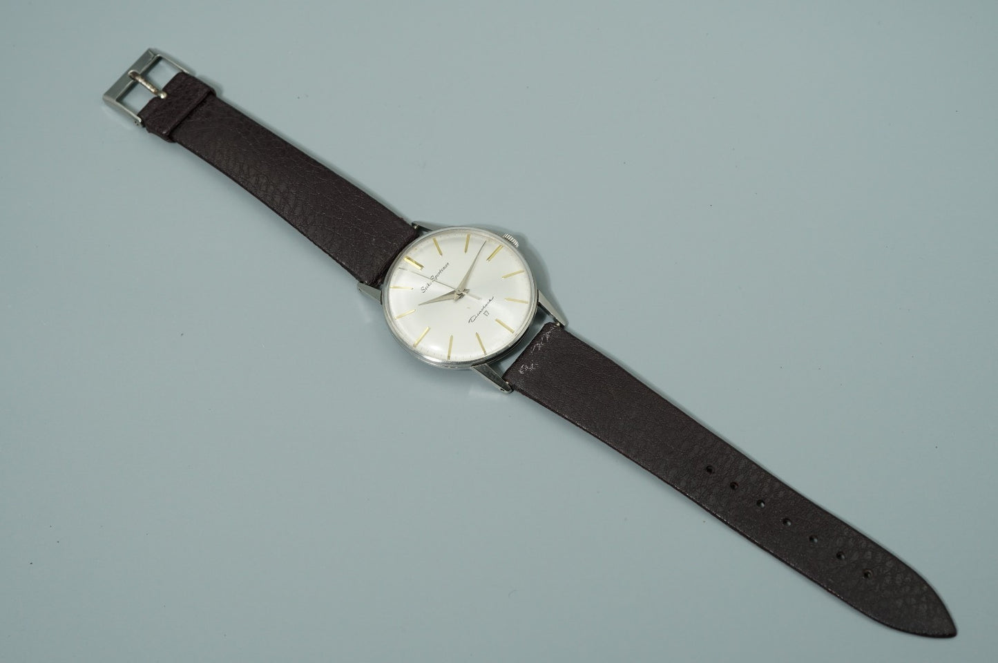 *Exc+5* Vintage1964 SEIKO Sportman J15005 Hand Winding Silver 35mm Mens Watch