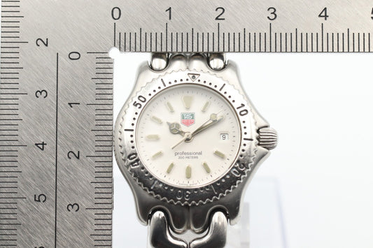 *N MINT* Vintage TAG HEUER Professional 200 S99.015 Quartz White Women Watch