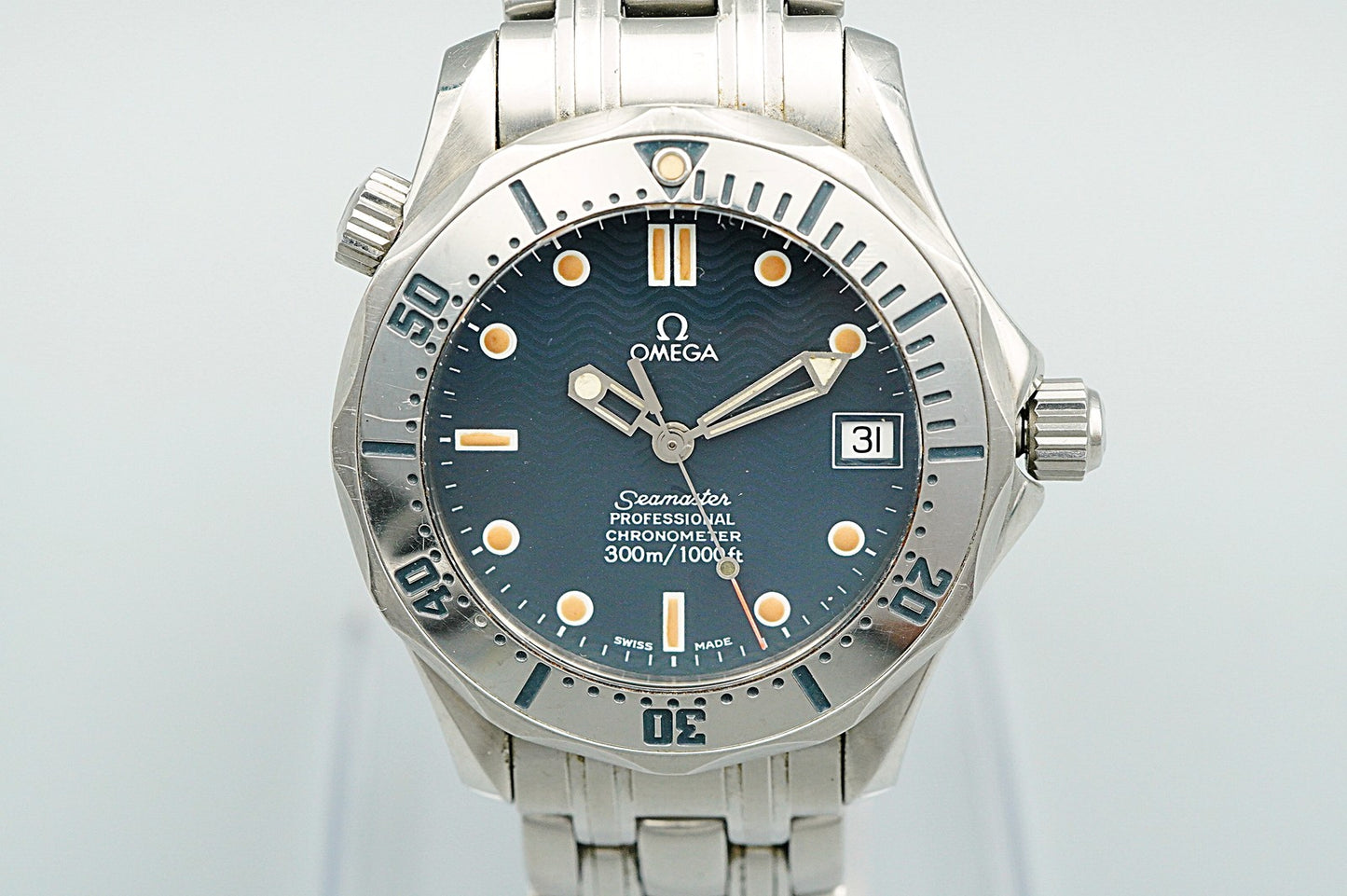 Exc+5 1990s OMEGA Seamaster Cal.1109 Ref.168.1502 Automatic Blue 36mm Mens Watch
