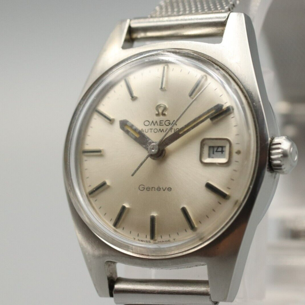 *NEAR MINT* Vintage OMEGA Geneve Cal.684 Automatic Silver Dial Women Watch