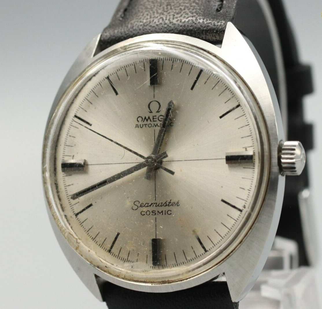 *Exc+4* Vintage OMEGA Seamaster Tool 107 Auto Silver Closs Line Dial Mens Watch