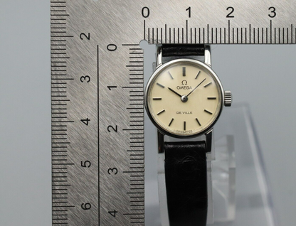 *NEAR MINT* Vintage OMEGA De Ville Cal.1100 Hand Winding Cream Dial Women Watch