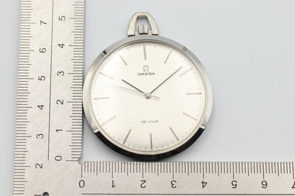 *MINT* Vintage 1970s OMEGA Pocket watch Cal.1035 Hand Winding White 43mm Mens