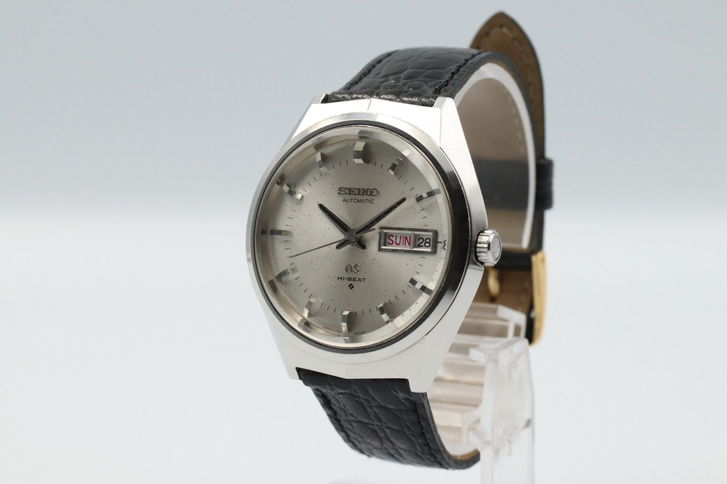 *N MINT* Vintage GRAND SEIKO GS HI-Beat 6146-8050 Automatic Silver Mens Watch