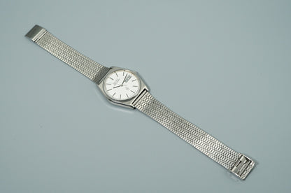 *NEAR MINT* Vintage 1980s SEIKO Lord 7853-7000 Qz White Round 34mm Mens Watch