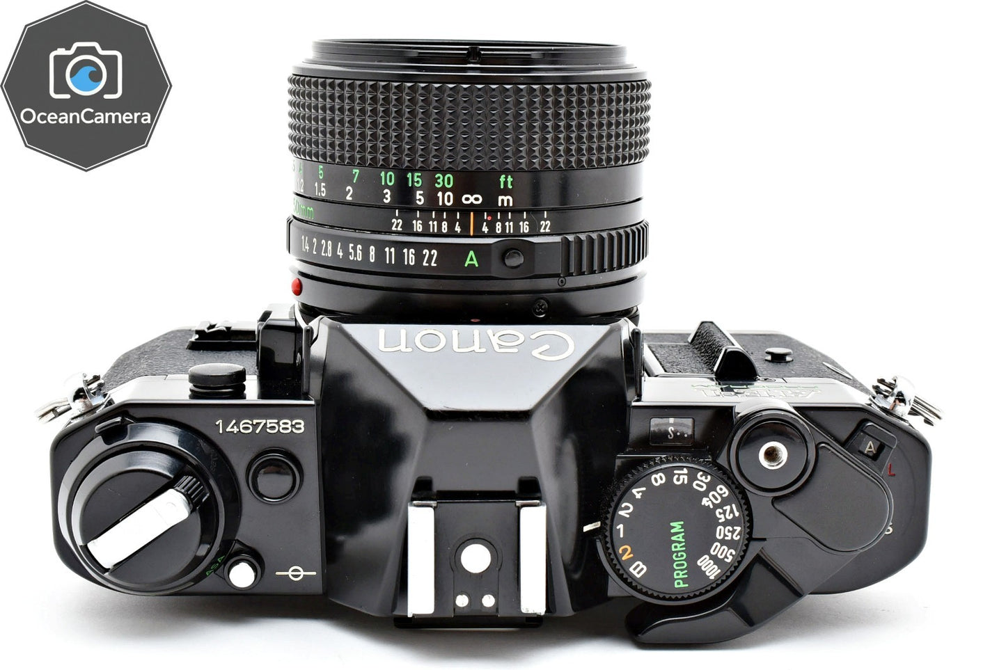 *N MINT* Canon AE-1 Program Black 35mm SLR Film Camera NFD 50mm F1.4 Lens JAPAN