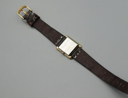 *Exc+5* Vintage OMEGA De Ville Cal.625 Hand Winding Gold Dial Square Women Watch