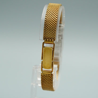 *Exc+5* Vintage CITIZEN D4606 Quartz Silver Dial Rectangle 12mm Women Watch