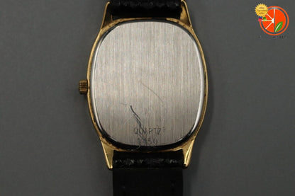 *Exc+5* Vintage OMEGA De Ville Cal.1450 Quartz Gold Dial Rectangle Women Watch